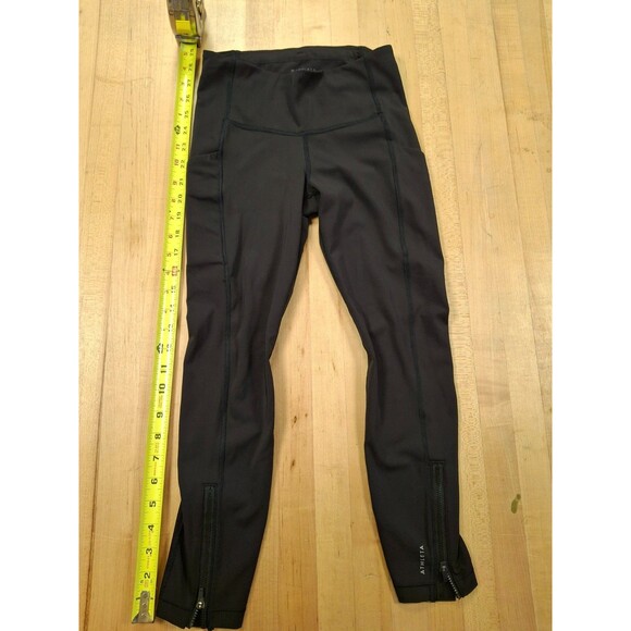 Athleta Ultimate Run 7/8 Tight Leggings Women's Extra Small XS Black - EUC - Picture 2 of 8